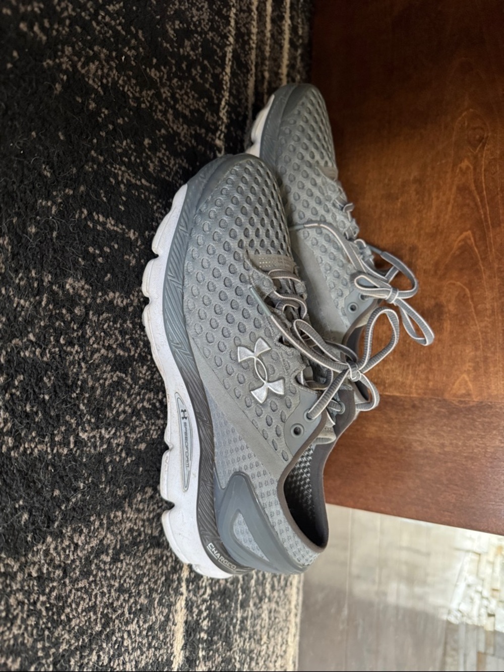 Under Armour Gray Mesh Running Shoes